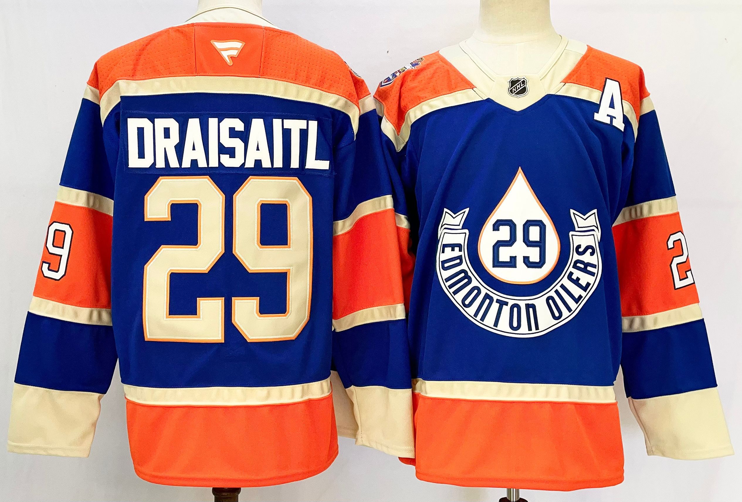 Men Edmonton Oilers #29 Draisaitl Blue 2025 Home Premier Player NHL Jersey->edmonton oilers->NHL Jersey